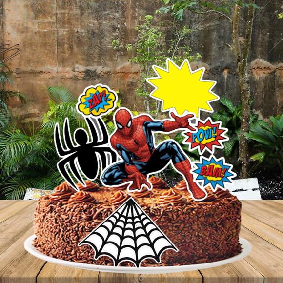 Topo de Bolo Homem Aranha - Ref 4107 Arquivo Digital