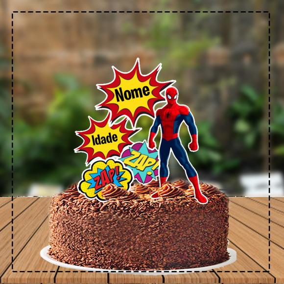 Topo de Bolo Homem Aranha - Ref 4109 Arquivo Digital