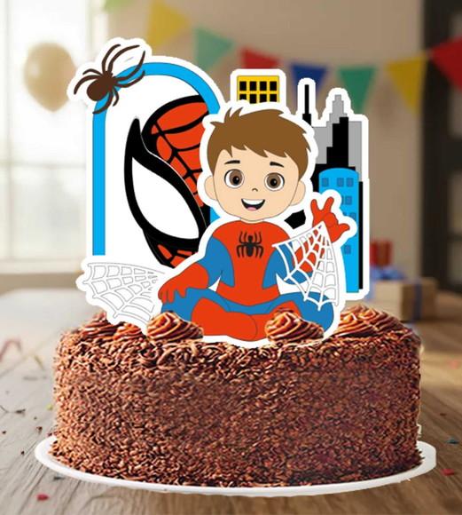 Topo de Bolo Homem Aranha Menino - 7004 Arquivo Digital
