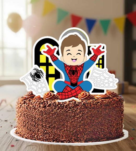 Topo de Bolo Homem Aranha Menino - 7005 Arquivo Digital