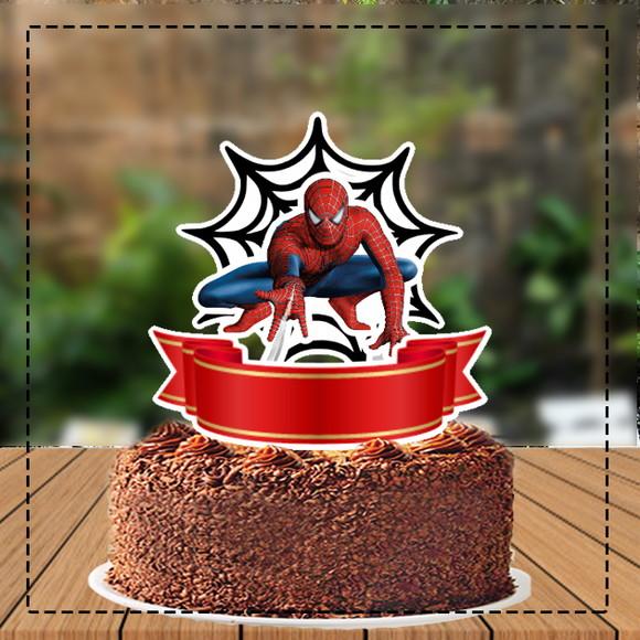 Topo de Bolo Homem Aranha Teia - Ref 4160 Arquivo Digital