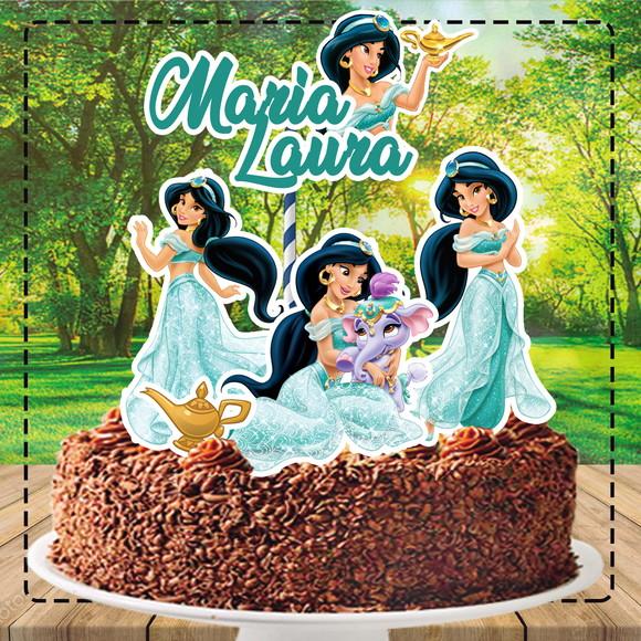 Topo de Bolo Jasmine - Ref 1192 Arquivo Digital