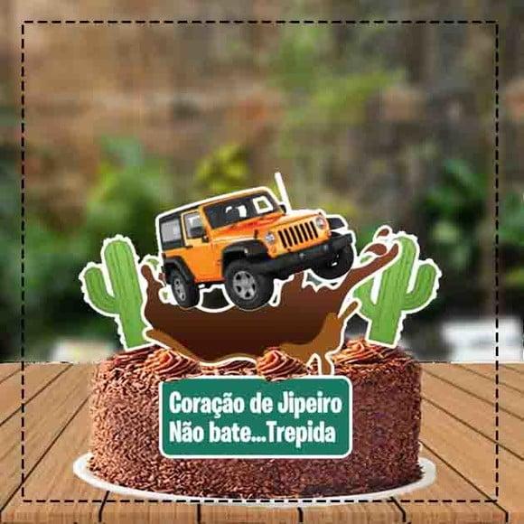 Topo de Bolo Jeep Trilha - 2902 Arquivo Digital