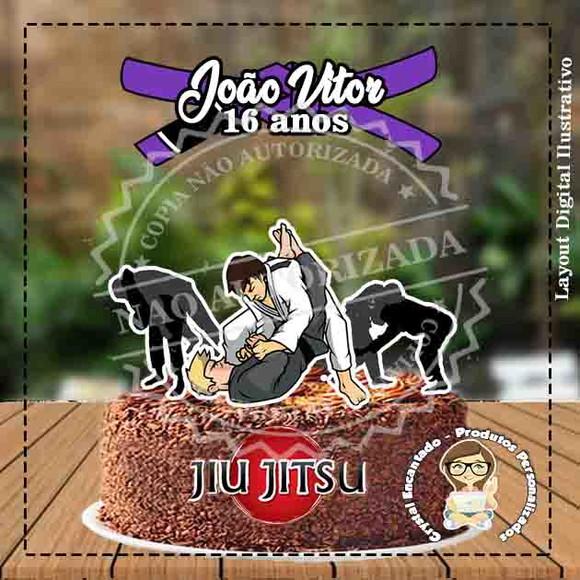 Topo de Bolo Jiujitsu - Ref 4252 Arquivo Digital