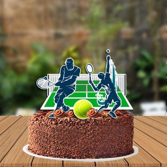 Topo de Bolo Jogo de Tenis - 6008 Arquivo Digital