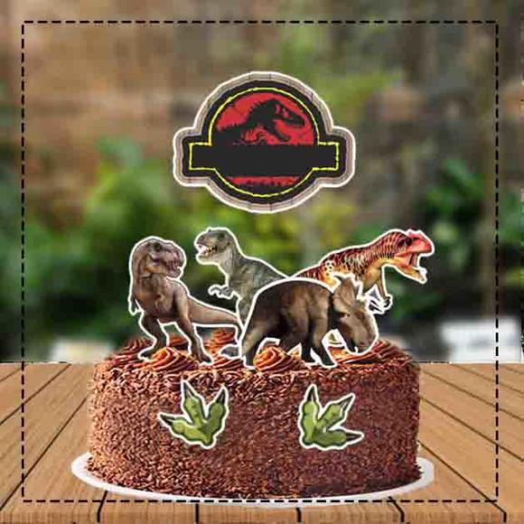 Topo de Bolo Jurassic Park - Ref 1679 Arquivo Digital