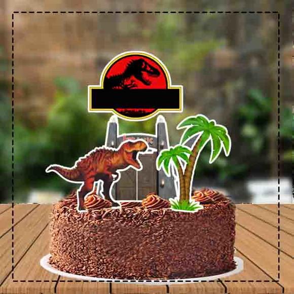 Topo de Bolo Jurassic Park - Ref 1680 Arquivo Digital