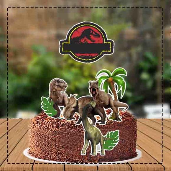 Topo de Bolo Jurassic Park - Ref 1681 Arquivo Digital