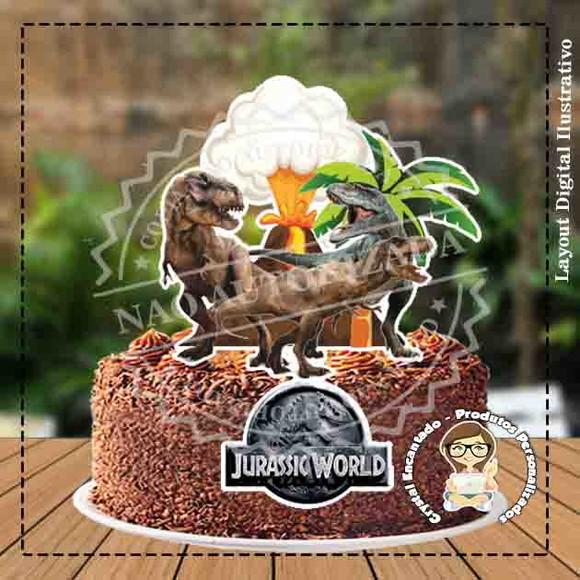 Topo de Bolo Jurassic Park - Ref 3135 Arquivo Digital
