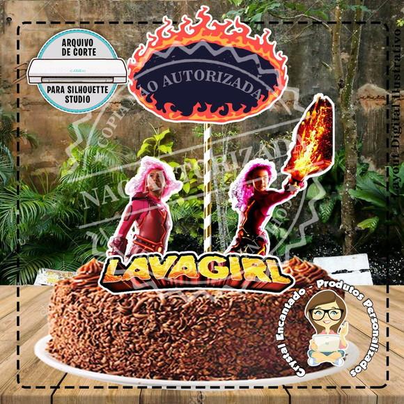 Topo de Bolo Lavagirl - Ref 2611 Arquivo Digital