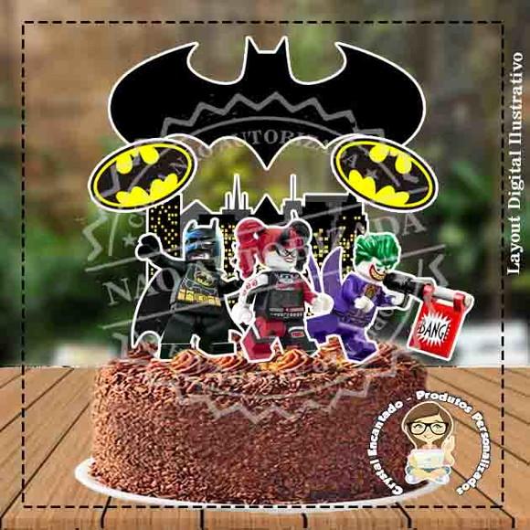 TOPO DE BOLO LEGO BATMAN - REF 1224 ARQUIVO DIGITAL