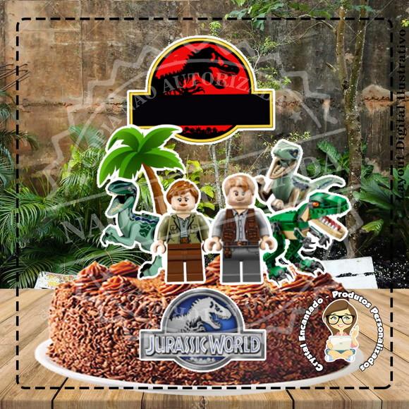 TOPO DE BOLO LEGO JURASSIC WORLD - REF 2984 ARQUIVO DIGITAL