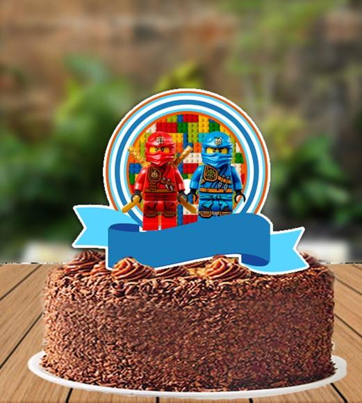 Topo de Bolo Lego Ninjago - 6123 Arquivo Digital