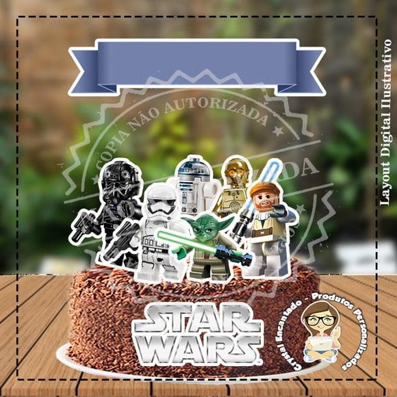 Topo de Bolo Lego Star Wars - Ref 4267 Arquivo Digital