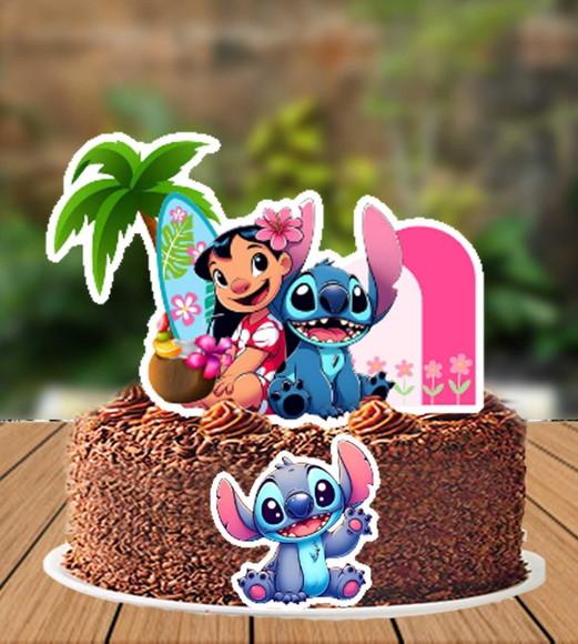 Topo de Bolo Lilo e Stitch - 6735 Arquivo Digital