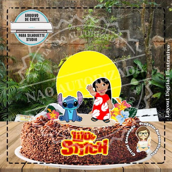 Topo de Bolo Lilo Stitch - Ref 4278 Arquivo Digital