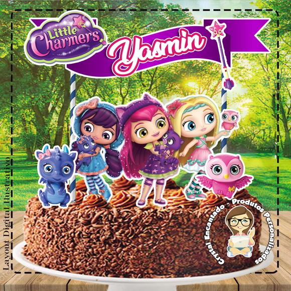 Topo de Bolo Little Charmers - Ref 4284 Arquivo Digital