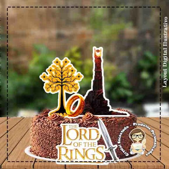 Topo de Bolo Lord Of Rings - Ref 3760 Arquivo Digital