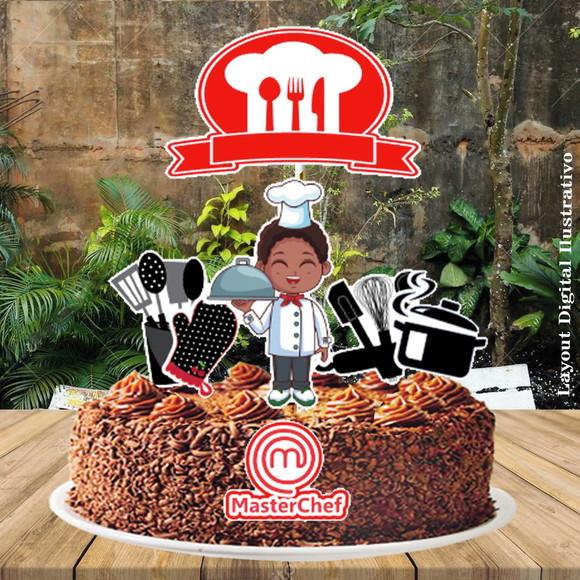 Topo de Bolo Master Chef - 0718 Arquivo Digital