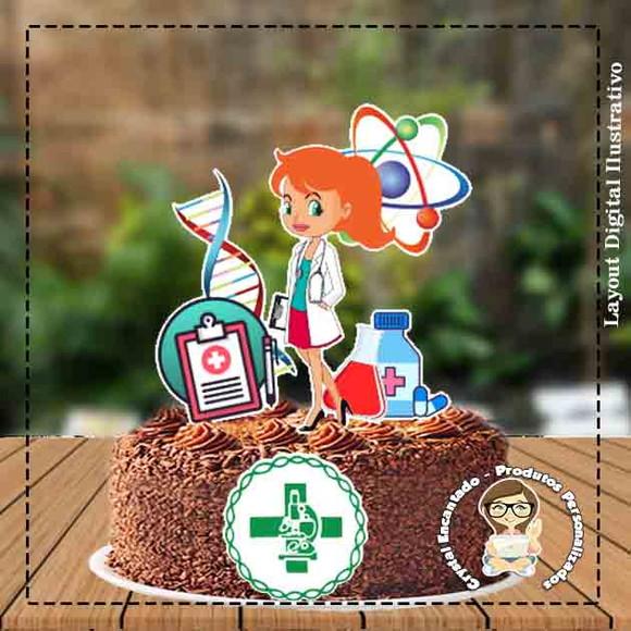 TOPO DE BOLO MEDICINA RUIVA - REF 3546 ARQUIVO DIGITAL