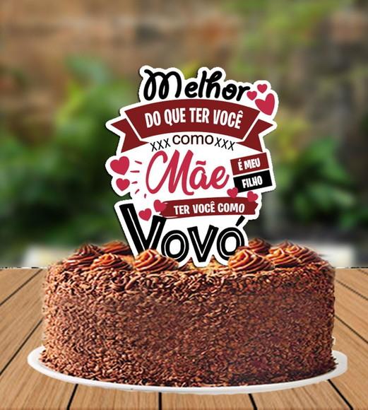 Topo de Bolo Melhor Vovó - 6573 Arquivo Digital