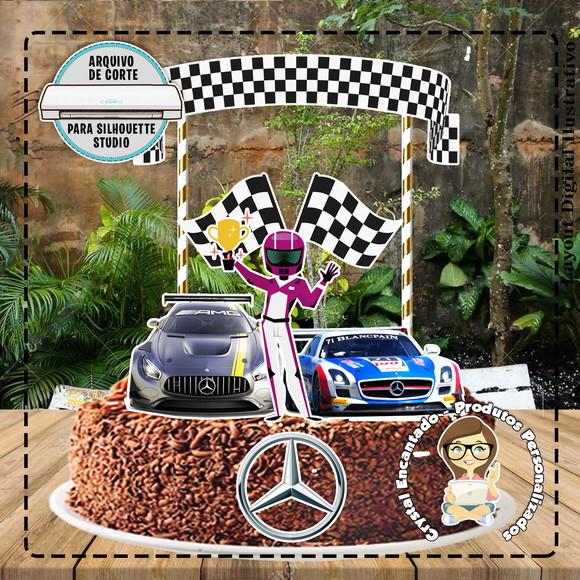 Topo de Bolo Mercedes - Ref 0918 Arquivo Digital
