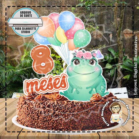 Topo de Bolo Mesversario Bichinhos Ref 4420 Arquivo Digital