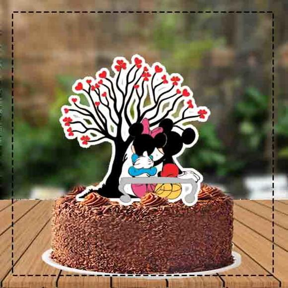 Topo de Bolo Mickey e Minnie - Ref 3711 Arquivo Digital