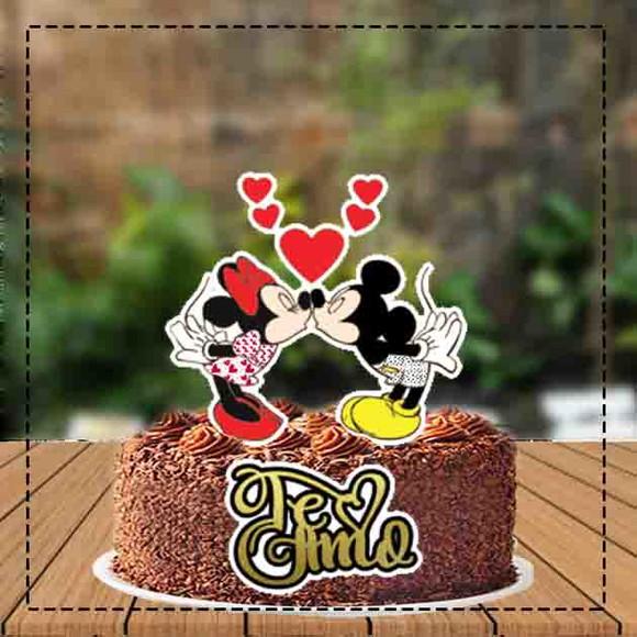 Topo de Bolo Mickey e Minnie - Ref 3716 Arquivo Digital