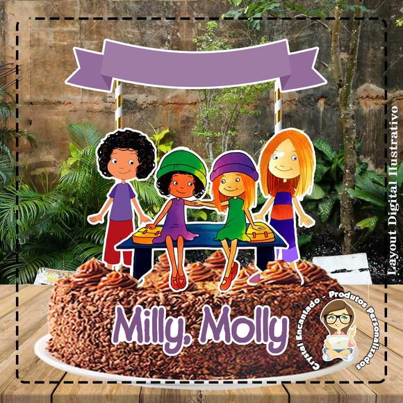 Topo de Bolo Milly Molly - Ref 4405 Arquivo Digital