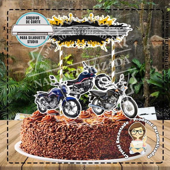 TOPO DE BOLO MOTOS - REF 2602 ARQUIVO DIGITAL