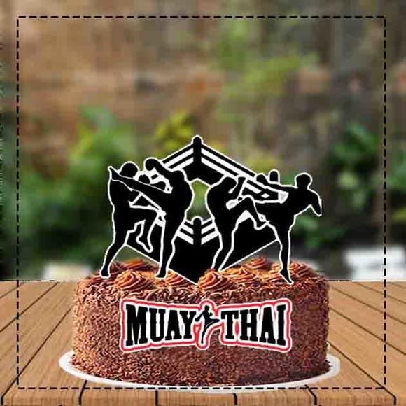 Topo de Bolo Muay Thai Ref 3088 - Arquivo Digital