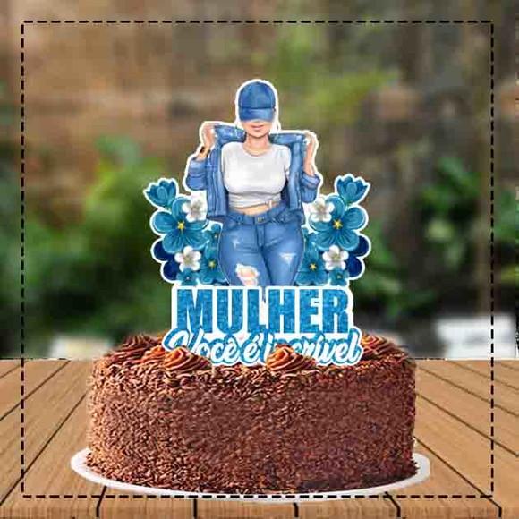 Topo De Bolo Mulher Incrivel - Ref 3862 Arquivo Digital