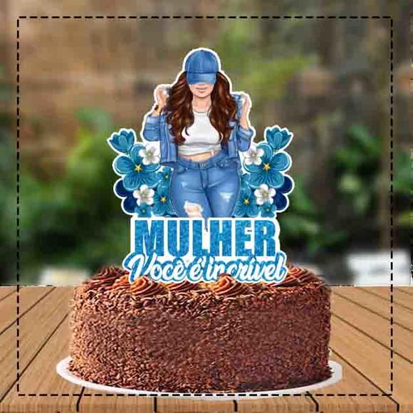 Topo De Bolo Mulher Incrivel - Ref 3861 Arquivo Digital