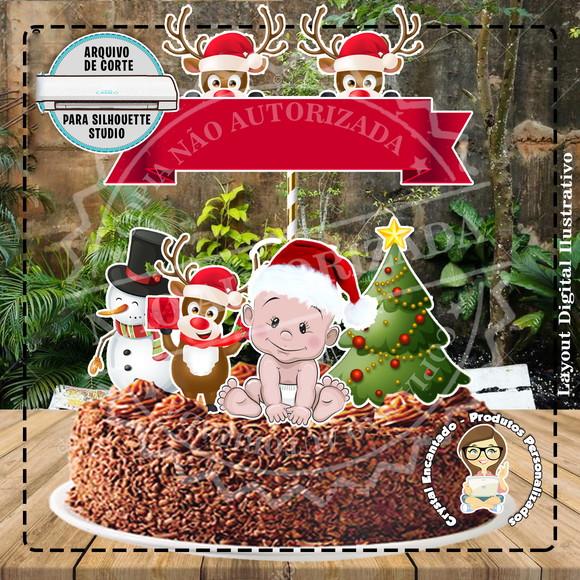 Topo de Bolo Natal - 4546 Arquivo Digital