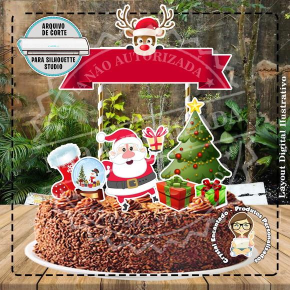 Topo de Bolo Natal - 4547 Arquivo Digital