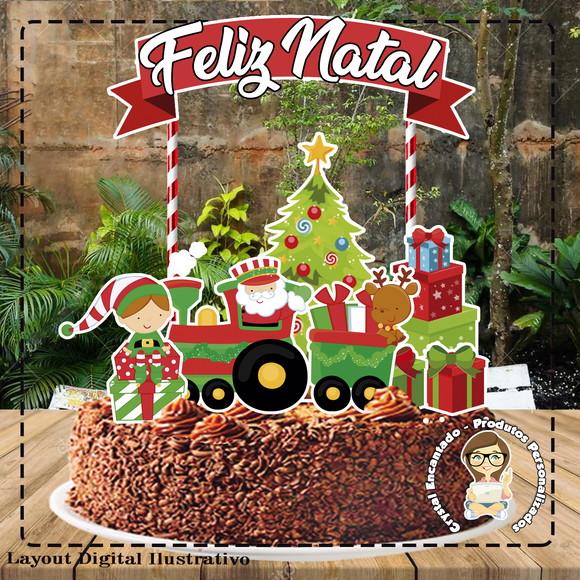 Topo de Bolo Natal - 4576 Arquivo Digital