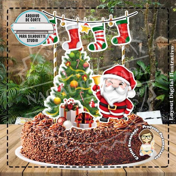 Topo de Bolo Natal - 4579 Arquivo Digital