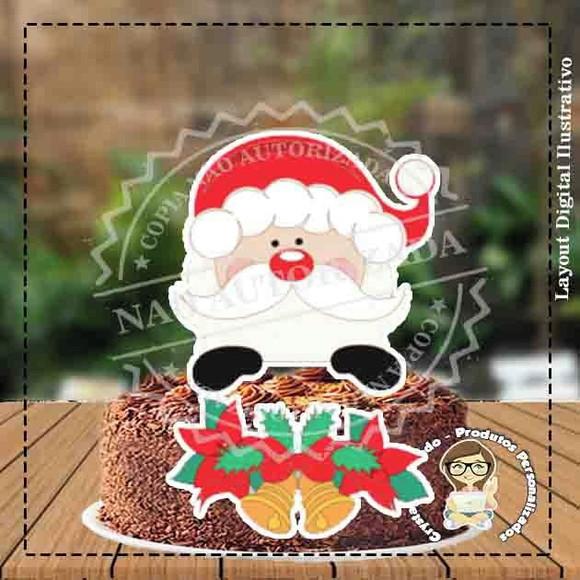Topo de Bolo Natal - Ref 3266 Arquivo Digital