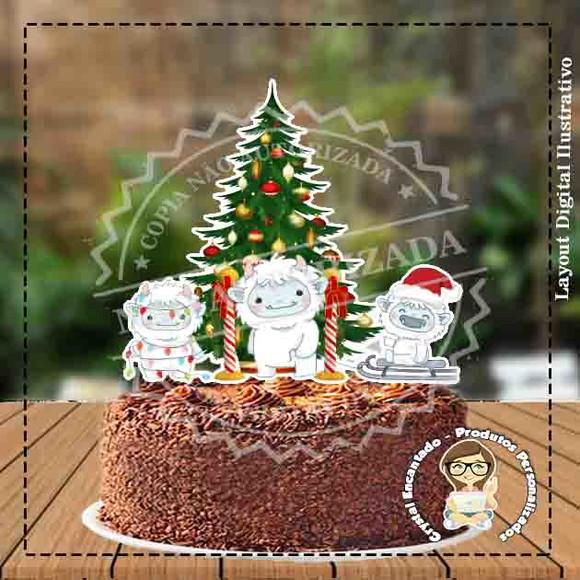 Topo de Bolo Natal Papai Noel - Ref 3240 Arquivo Digital