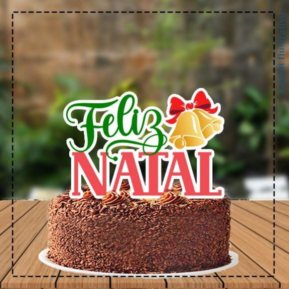Topo de Bolo Natal Sino - 5253 Arquivo Digital