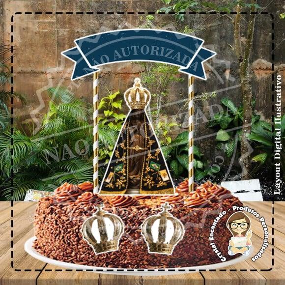 Topo de Bolo Nossa Senhora Aparecida - 1656 Arquivo Digital