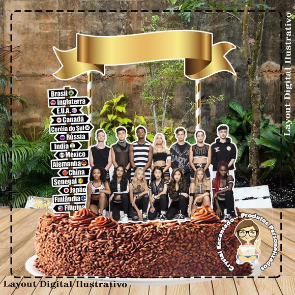 Topo de Bolo Now United - 0513 Arquivo Digital