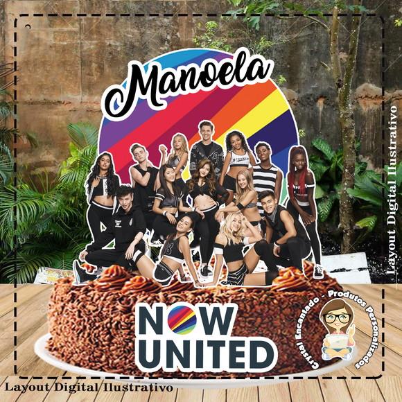 Topo de Bolo Now United - 0514 Arquivo Digital