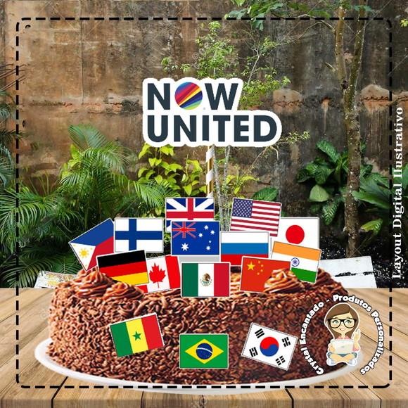 Topo de Bolo Now United - 0515 Arquivo Digital