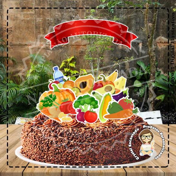 TOPO DE BOLO NUTRICIONISTA - REF 3056 ARQUIVO DIGITAL