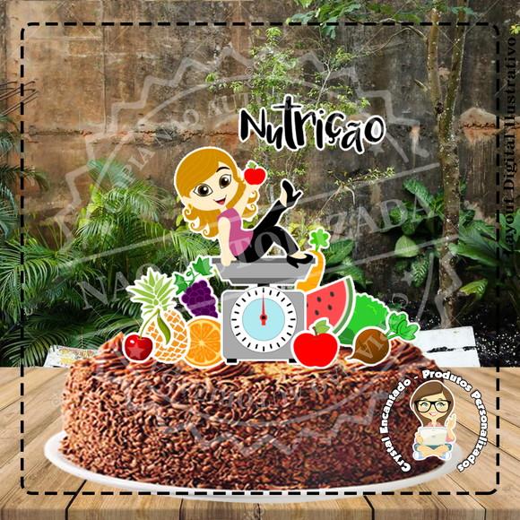 TOPO DE BOLO NUTRICIONISTA LOIRA - REF 2899 ARQUIVO DIGITAL