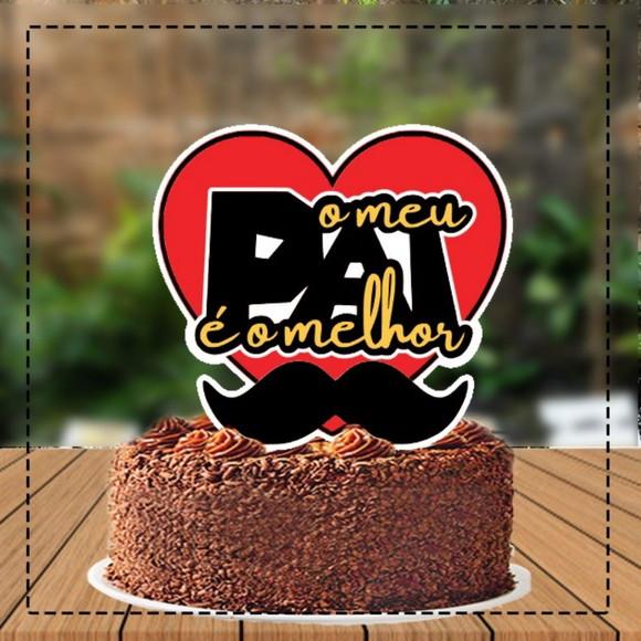 Topo de Bolo o Meu Pai É o Melhor - Ref 5502 Arquivo Digital