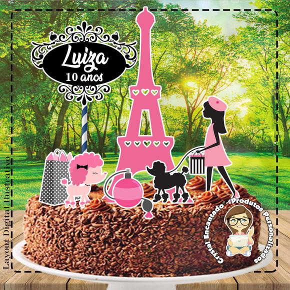 Topo de Bolo Paris - 4648 Arquivo Digital