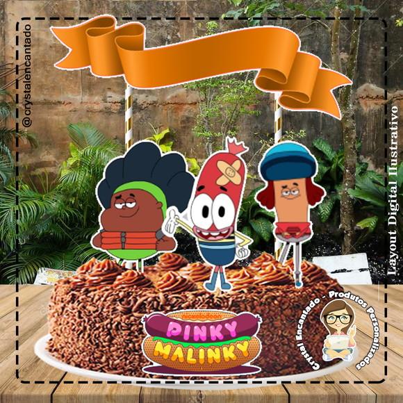 Topo de Bolo Pinky Malinky - 4689 Arquivo Digital